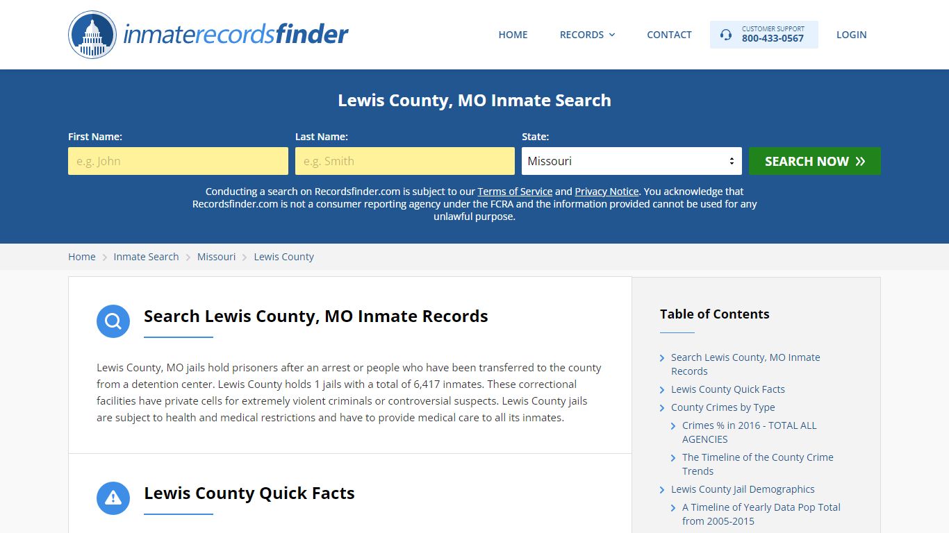 Lewis County, MO Inmate Lookup & Jail Records Online